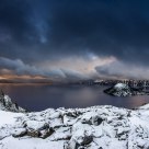 Black Storm Descends on Crater Lake